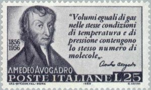 Sello conmemorativo de Amedeo Avogadro